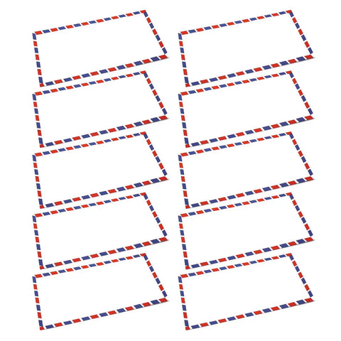 Retro Airmail Envelopes Pack For Invitations And Letters Easy To Use Air Mail Style Envelopes For Home School And Office Available In 5 10 Or 20 Pack With Classic Red White Blue Guide Lines