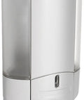 Satin Silver One Chamber Wall Mounted Soap And Gel Sanitizer Dispenser For Bathroom Kitchen And Laundry Easy Refill