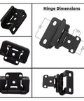 Hinge dimensions for Heavy Duty Concealed Cabinet Hinges Half Overlay Partial Wrap Arms For Kitchen Makeovers.