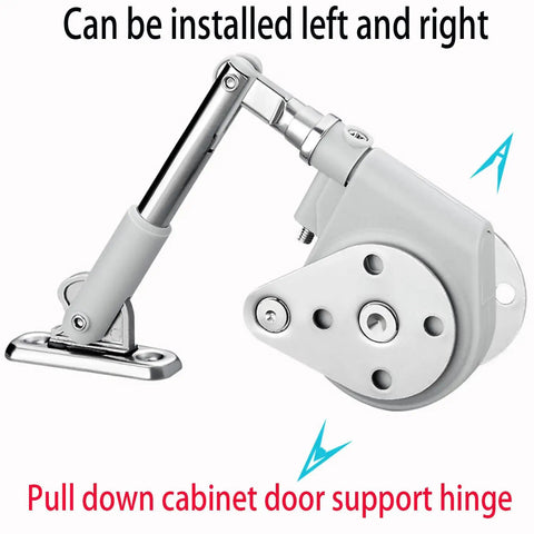 Soft Closing Cabinet Hinge With 105 Degree Pull Down Support for cabinets and brackets, silver hinge suitable for 3 to 10 lb doors.