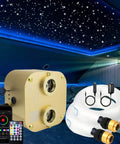 Next-Level Bluetooth 20W Dual-Port Fiber Optic Star Ceiling Kit With 860 Fiber Strands 13.1Ft Each RGBW Lights Mixed Display