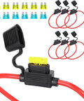 Tough As Nails Inline Fuse Holder Kit Comes Loaded With Six ATC ATO Brackets And Twelve Solid Blade Fuses. Kit includes red wire connectors.