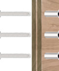 Twenty Five Piece Pack Of Silver M8X50mm High Grade Carbon Steel Wood Screws Built For Thick Timber Diy Cabinetry And Tough Home Fixes With Wicked Strong Hold And Dead Simple Installation close-up on M8x50mm screws on timber.