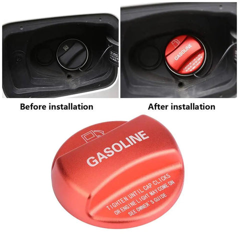 Universal Aluminum Gas Cap For BMW 1 2 3 4 5 7 Series F10 F15 F16 F25 F26 F30 F34 F35 F48 G30 X1 X2 X3 X4 X5 X6 Red Finish Durable Easy Install Fuel Tank Cover For Quick Refill