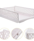 Straight Up Game Changer Plastic Drawer Storage Basket For Clothes Towels And Blankets A Real Slick Closet Organizer Bin with lattice design.