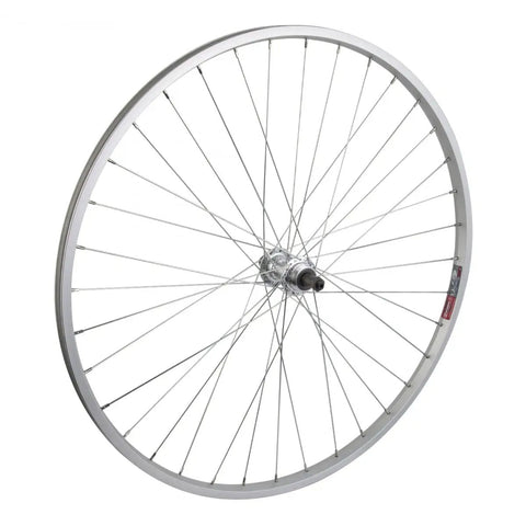 Front Wheel 700 X 35 Alloy Quick Release Silver Hub With 14g UCP Spokes 36H For Everyday Riding And Quick Upgrades Beefy Aluminum Build