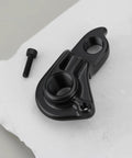 Derailleur Hanger M12x1.75 For Cannondale Mountain Bikes Replacement Thru Axle Hanger, black aluminum with screw on paper