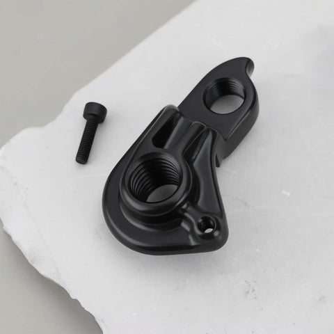 Derailleur Hanger M12x1.75 For Cannondale Mountain Bikes Replacement Thru Axle Hanger, black aluminum with screw on paper