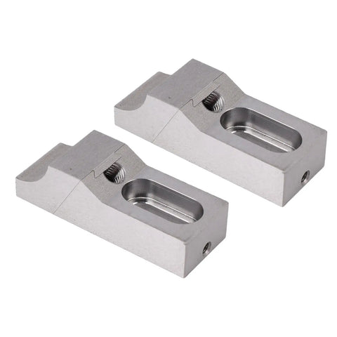 Top Shelf Side Clamp Vise With Low Profile Toe Design And M8 Arc Jaw Made From Hardened S136H Mold Steel, set of two clamps.