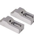 Low Profile Side Clamp Vise Set With Mold Steel M8 Arc Jaw 68x25x20mm parts showing the S136H steel clamps for CNC milling and grinding tasks.