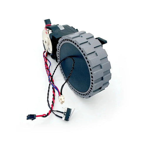 Wheel module for Deebot T20 Omni/T20E/T20 Pro robot vacuum, left or right, gray plastic with motor and wiring.
