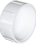 Two Inch Schedule 40 PVC Threaded Cap With FIPT Connection For Potable Water NSF Certified Heavy Duty Chemical And Corrosion Resistant Durable PVC Pipe Cap For Leak Proof Sealing.