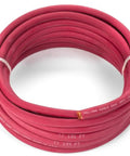 Coiled One Zero Gauge Premium Workhorse Extra Flexible Welding Cable 600 Volt Red Twenty Feet Water Resistant Copper Stranded Thirty Gauge