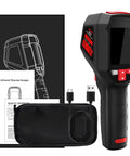 Handheld Thermal Imaging Camera With 240 X 240 Resolution, Infrared Camera, 15 Palettes, 320 X 240 Full View TFT Display shown with accessories.