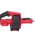 Cordless Electric Drain Auger Knocks Out Nasty Drain Clogs Fast With 23 Foot Flexible Spiral Cable For Sinks Toilets And Bathtubs Heavy Duty Rechargeable Tool, side view.