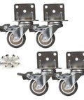Top Shelf Swivel Casters With Brakes And Slick Nylon Wheels For Flower Stands And Furniture Easy Setup That Rolls Smooth On Hardwood Or Carpet Zero Damage To Your Floors In A Ready To Go Set Of Four with screws.