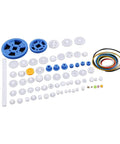 64 Kinds Plastic Gears, Pulleys, And Belts Kit For Robot Motors, Engineering Projects, And Model Making, Durable Plastic Components