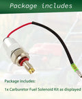 Carburetor Fuel Solenoid Kit Replacement For CV17-25 CV620-740 Engine With Part Numbers 2475722-S 2404120-S 2475515