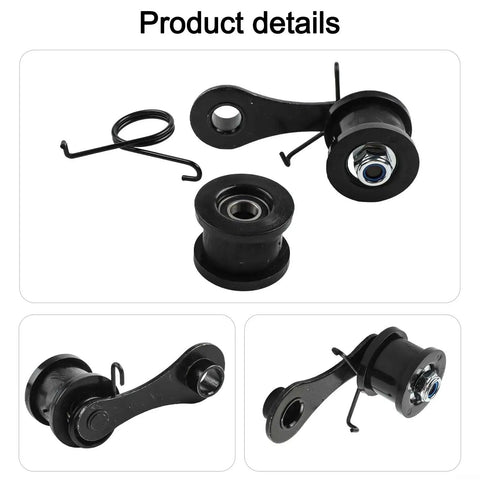 Premium Motorcycle Chain Tensioner Kit With Durable Abs And Iron Guide Plus Spring Roller For Automatic Adjustment On Your Atv Bike black roller and spring