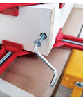 Pro Grade DIY Ready Confirmat Screws For Furniture Assembly Set being used to join wood with hex socket wrench