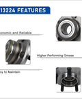 Front Wheel Hub And Bearing Assembly 513224 features for RWD Five Lug, showing economic, reliable, and easy to maintain design.