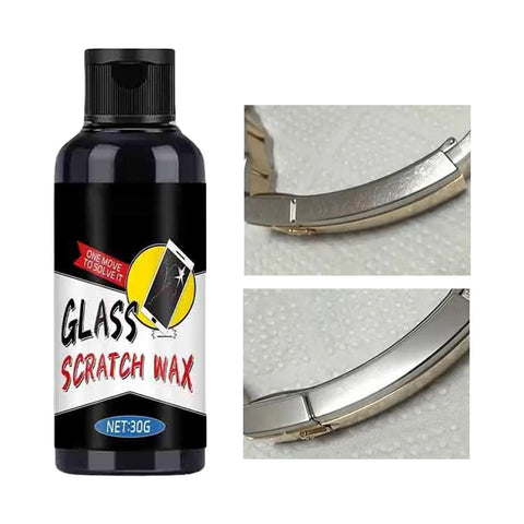 Phone Scratch Repair Kit With Screen Polishing Solution And Glass Restoration Paste For Phones, Tablets, And Glasses, Multi Surface Fix Tool bottle with scratches on metal shown