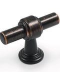 Oil Rubbed Bronze Cabinet Knobs Set, 10 Pack, 1 Inch 25mm For Cabinets And Drawers, Kitchen Cabinet Hardware And Dresser Knobs, Rust Proof Zinc Alloy With Matte Finish And Scratch Resistant CK0081 By Coinkoly close-up view.