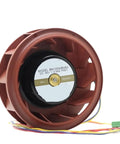 Beefy Industrial Grade Centrifugal Cooling Fan 48V 0.66A 120x120x54mm With PWM For Servers, Industrial Equipment, Power Supplies, Data Centers, And Tough Rackmount Applications front view with wires