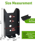 24 Pack 2x4 Deck Railing Brackets For Wood Posts - 18-Gauge Steel Black Powder Coated Fence Rail Connectors size measurement