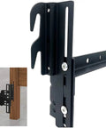Rock Solid Bolt On To Hook On Bed Frame Conversion Brackets 4 Pack For Headboard Or Footboard Upgrade Kit with black steel hardware.