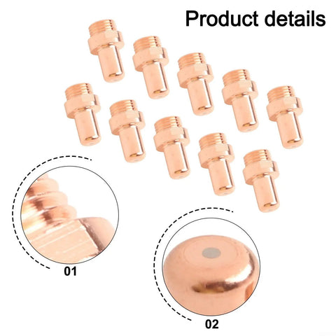Premium CB70 Plasma Torch Consumables Kit Perfect Fit For Eastwood Versa Cut 60A Machine featuring 10 copper nozzles for stable performance.