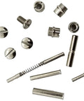 Polished Nickel Plated 1911 Grips Screws Pins And Bushings Replacement Kit For Government Commander And Officer Variants Universal Fit