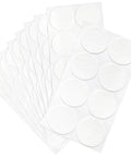 Top Tier Self Adhesive Felt Pads For Tables And Chairs Heavy Duty White Round Floor Glides on sheets ready for easy peel application.