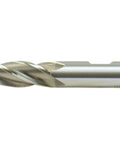 End mill, 5/16 in diameter, 3/8 in flute length, 4-flute HSS center-cut.
