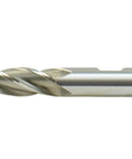 9/16 Inch HSS 4 Flute Center Cut End Mill, 1/2 Inch Shank, Single End, Right Hand CNC Milling Cutter, side view