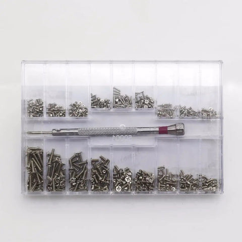 Miniature Screw Kit Set With Silver Tiny Screws For Eyeglasses, Sunglasses And Watches, Glasses Repair Tools, Small Devices