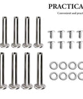 Six Pack Luggage Wheel Replacement Set For Suitcases And Rolling Bags Universal Fit Heavy Duty Rubber And Iron Casters Easy Install 360 Degree Swivel Wheels Spare Parts For Travel Gear, metal hardware set