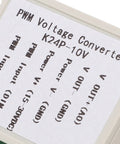 Close-up of PWM To Voltage Module For Industrial Automation, 0-10V Analog Output, 0-100 Percent PWM To 0-10V Converter label.