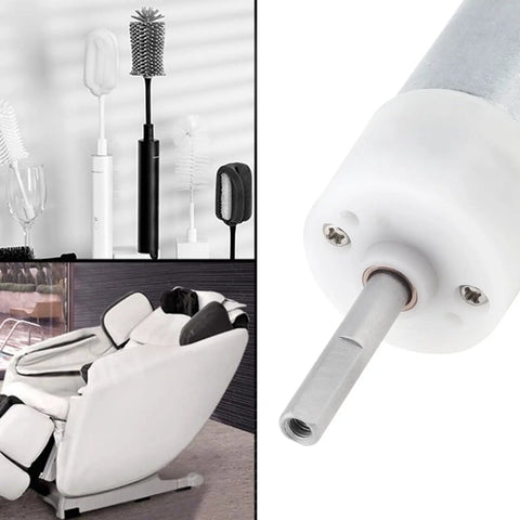 Flat Shaft DC Motor With Beefy High Torque Gearbox for bottle brush and electric scrubber next to cleaning tools