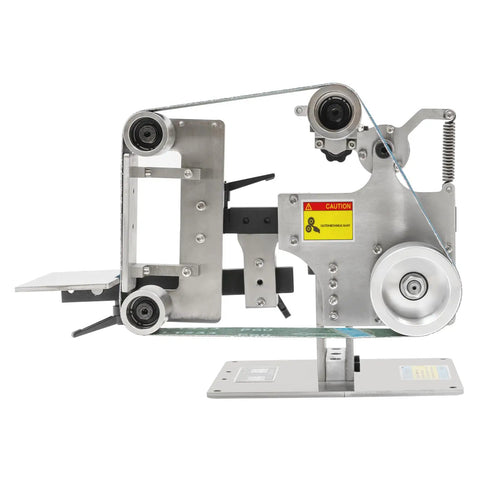 Turn Up The Grind With This Pro Grade Belt Sander And Bench Grinder Featuring A Killer 750 Watt Variable Speed Motor Perfect For Knife Crafting Metal Shaping Comes Ready With Heavy Sanding Belts And All Essential Attachments, showcasing a steel chassis and variable speed setup.