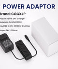 24V 1500mA Fast Battery Charger Replacement For Razor E100 E200 E300 MX350 with 3 Prong Inline Female Power Cord displayed
