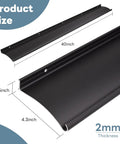 Keep Your Doors Bone Dry With This Badass Heavy Duty Aluminum Rain Drip Guard Featuring A Thickened 40 Inch Black Design That Diverts Heavy Rain With Zero Sweat While Protecting Windows And Camper Entries Perfectly, showcasing the product's dimensions.