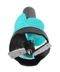 Cool 6 Inch Manual Ice Auger Drill With Floating Tube And Razor Sharp Nylon Bit For Easy Burrowing close-up view of the auger bit showing its sharp blades.