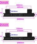 Heavy Duty Ball Bearing Drawer Slides For Cabinets And Keyboard Trays In 240mm Or 290mm Closed Length That Extend To 480mm Or 578mm, Supports Up To 40kg, Thickened Cold Rolled Steel With Rust Resistant Finish, Smooth Quiet Operation Built To Last. 240mm and 290mm size chart