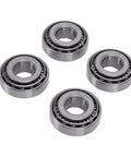 Durable Tapered Roller Bearing Kit For Trailer Wheel Hub 0.75 Inch Easy Install Tapered Inner And Outer Races Precision Fit Heavy Duty Trailer Axle Bearings For Smooth Quiet Operation, four steel bearings