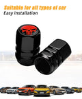 Skull Tire Valve Stem Caps Pack of 4 Dope Airtight Dustproof Covers for Cars, Trucks, Motorcycles, SUVs and Bikes Universal Fit Red