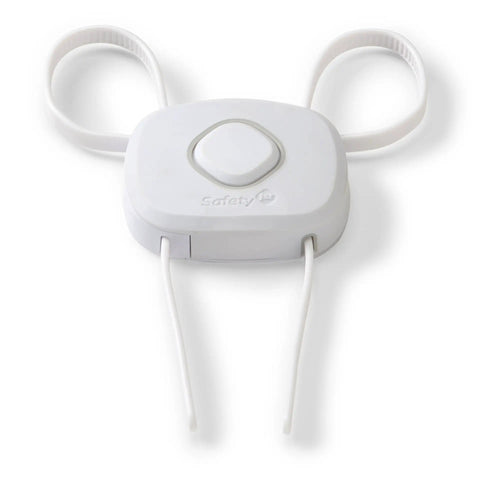 OutSmart Flex Lock White 4 Pack Childproof Cabinet Lock with hidden button and adjustable straps