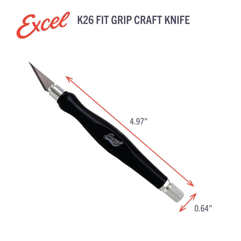 Pro Grade Grip Craft Knife With 11 Ultra Sharp Carbon Steel Angled Blade And Contoured Rubber Grip For DIY Art Hobby And Model Projects