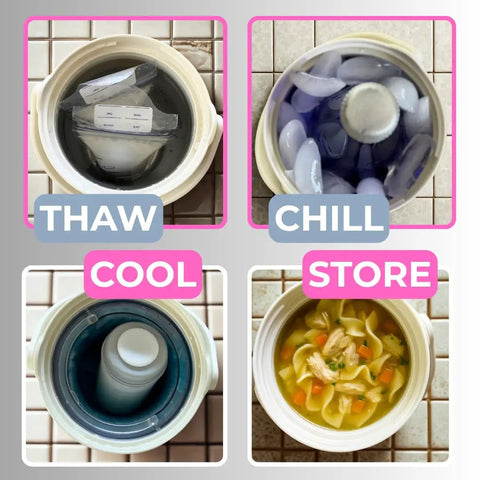 Road Trip Ready Breast Milk Cooler With Digital Temp Gauge Keeps Your Fresh Stash Cold Up To 24 Hours. Thaw, chill, cool, and store function.