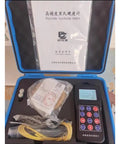Straight Up Kickass Digital Leeb Hardness Tester For Stainless Steel Copper Aluminum Metals Portable Rockwell Vickers Brinell Converter with accessories in a blue case.